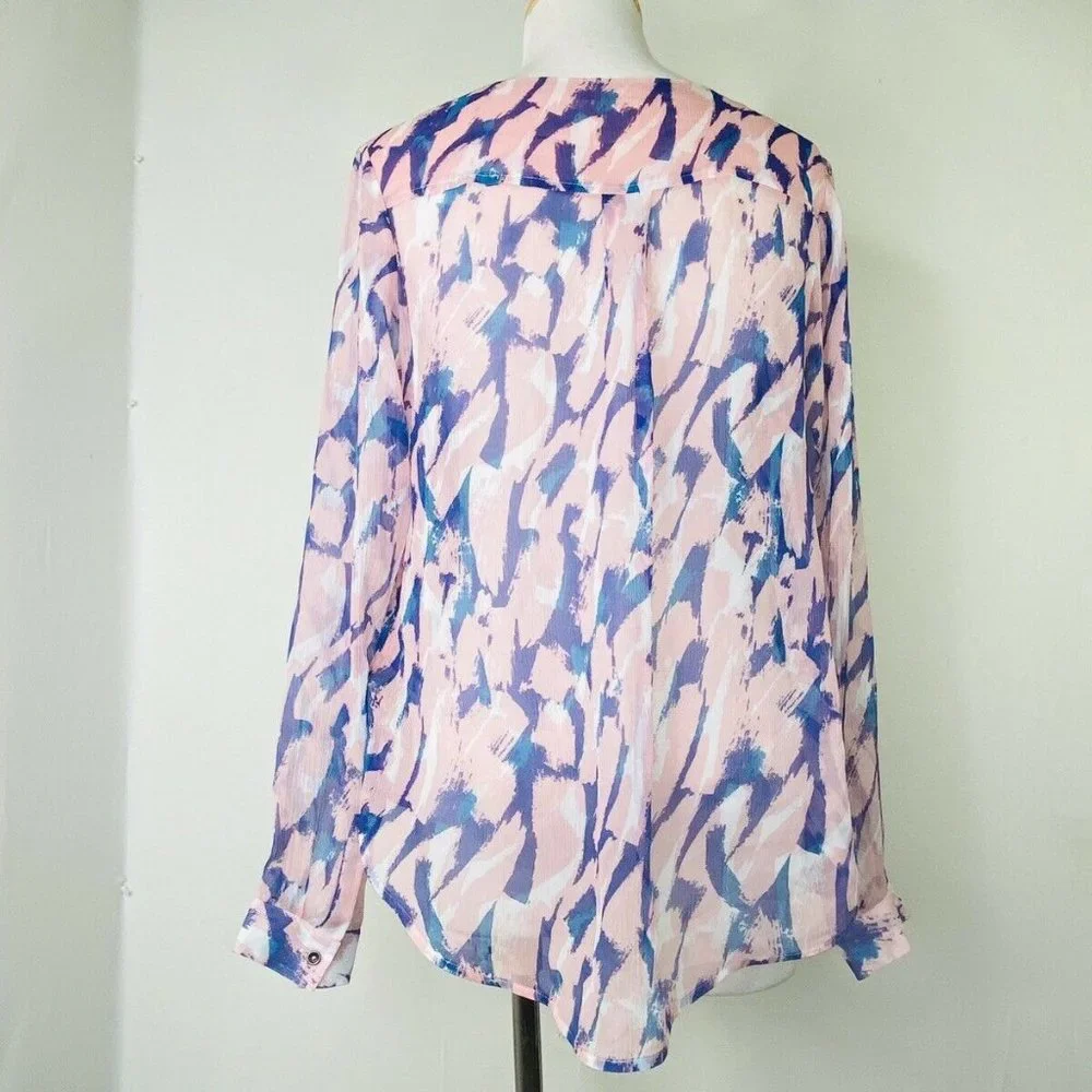 Anthropologie Maeve Silk Ruffled Pleated Blouse 6 - Picture 6 of 7